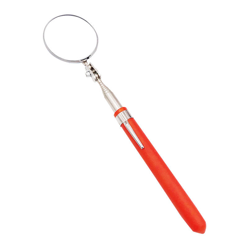 Extendable Stainless Steel Small Inspection Mirror Tool wit PVC Rubber