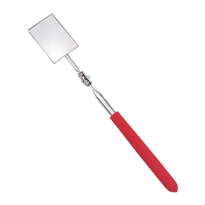 Extendable Stainless Steel Telescoping Inspection Mirror Tool with PVC Rubber